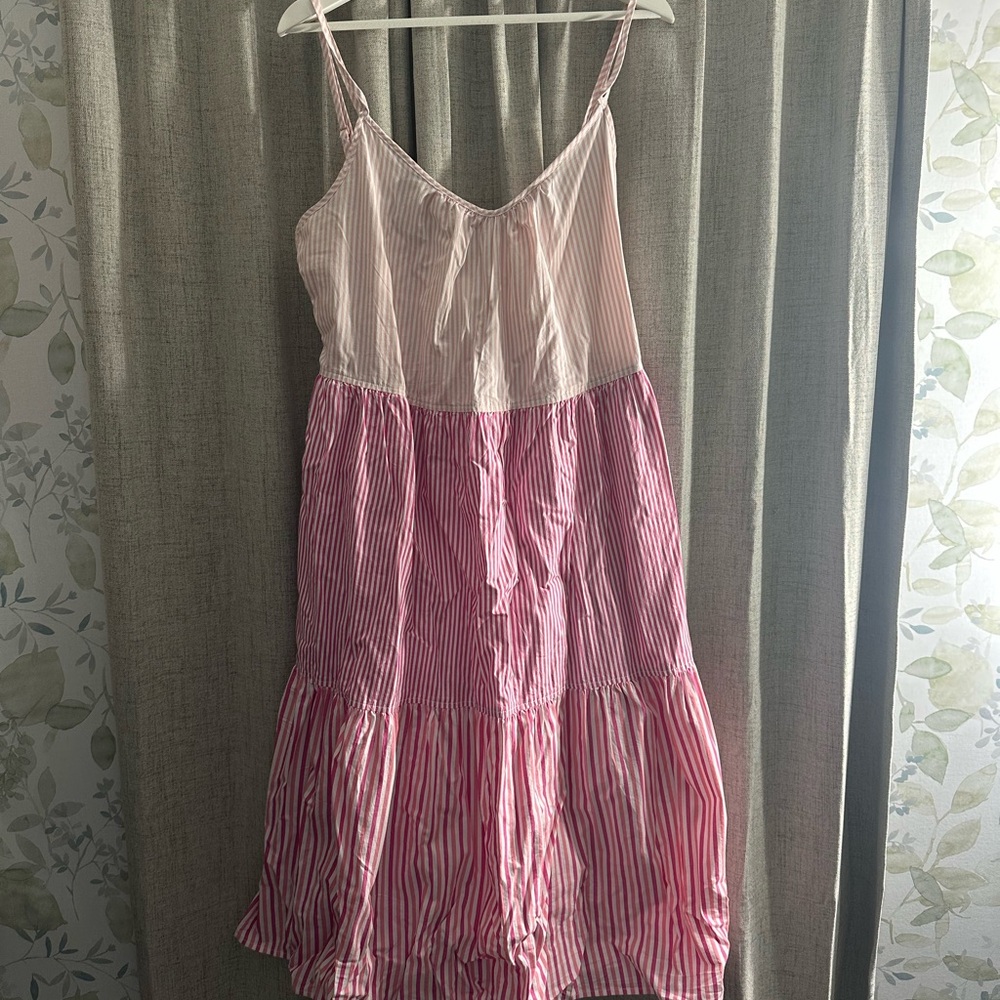 Striped Pink Midi Dress